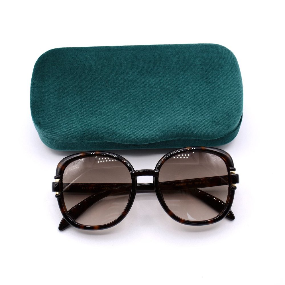 Gucci GG1068SA Havana Brown Sunglasses | Authentic | New w/ Case | 57-19 - Picture 12 of 13